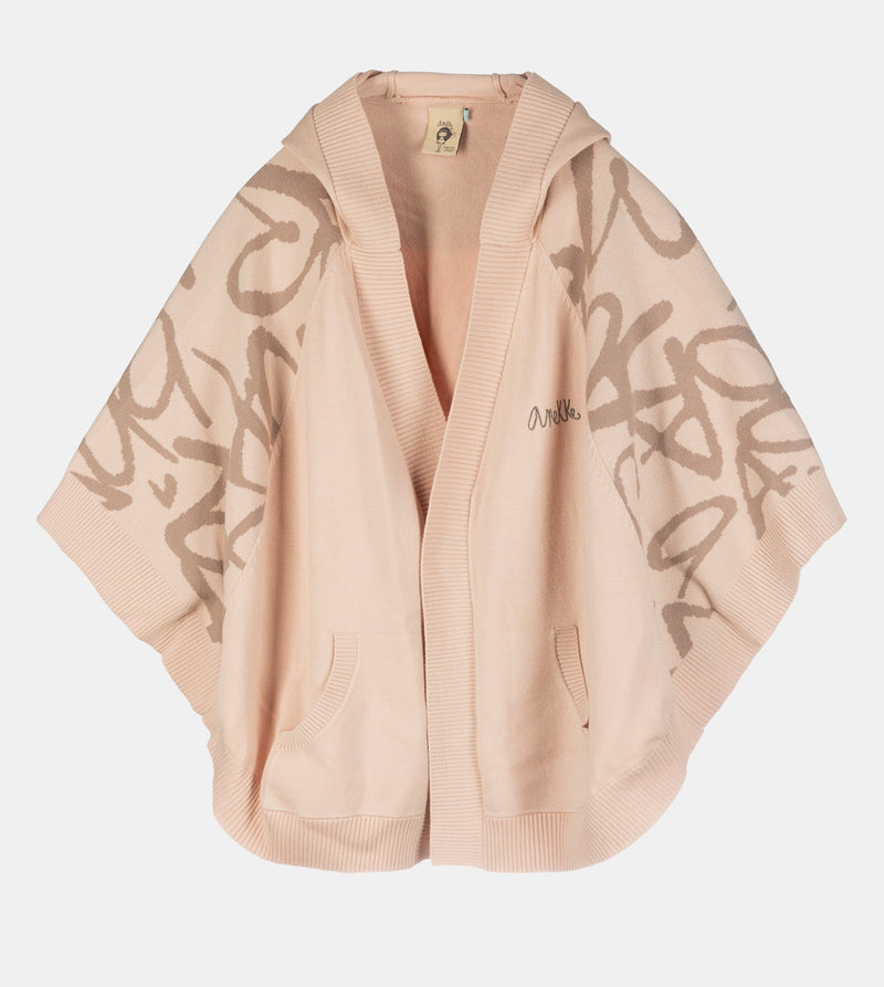 Beige poncho-style jacket