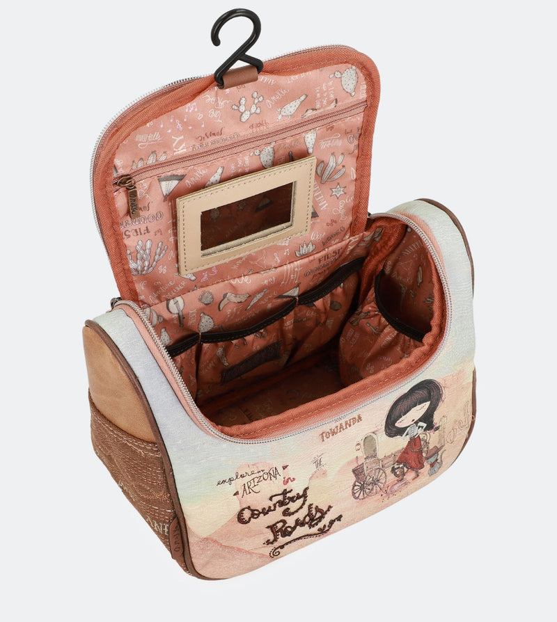 Country toiletry bag with handles