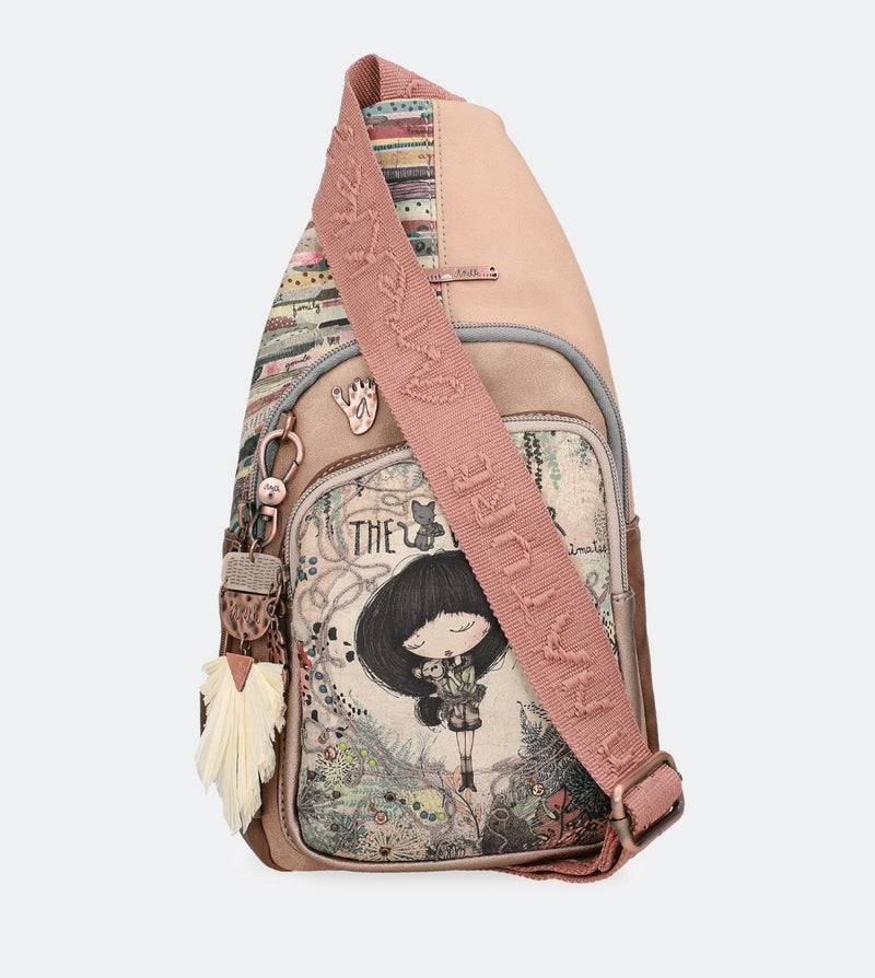 Jungle printed tear shaped backpack