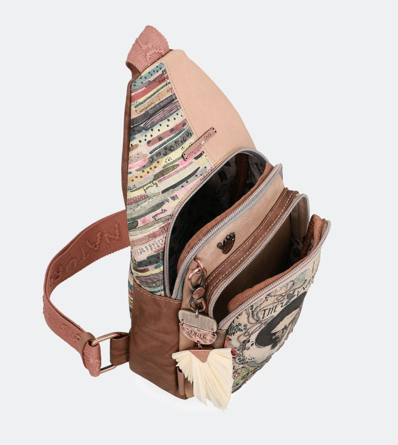 Jungle printed tear shaped backpack