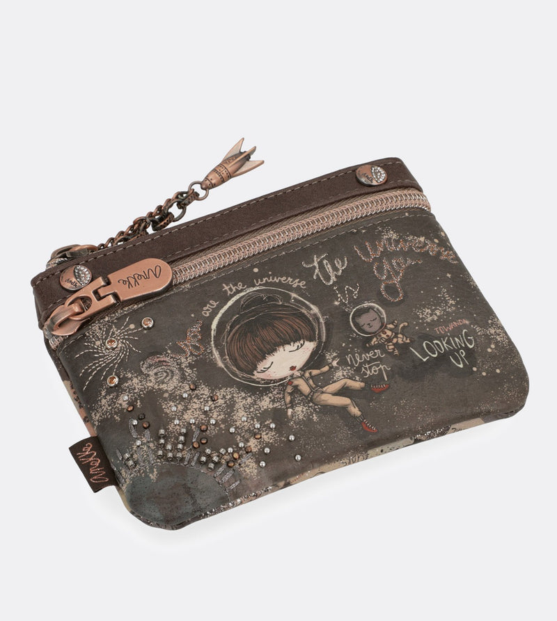 Pretty universe purse with a printed design