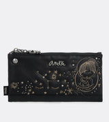 Large elegant spirit wallet with embroidery