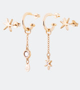 Long/short golden Star earrings