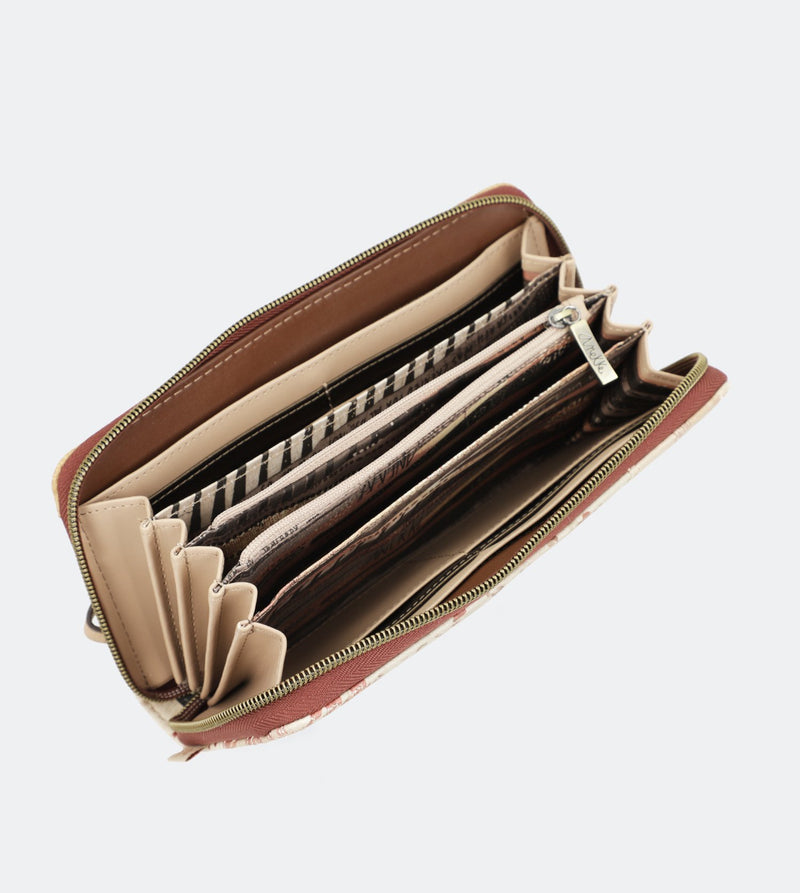 Kenya Big wallet with double zip