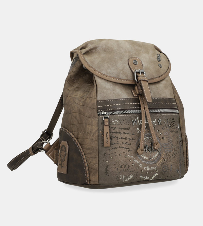 Rune backpack with a front flap