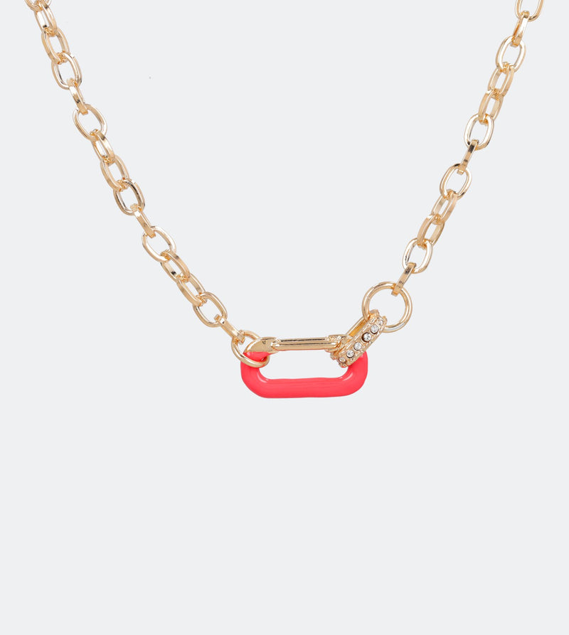 Gold plated carabiner chain