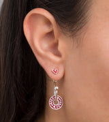 Silver Anekke love earrings