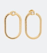 Gold-plated front hoop earrings