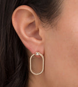 Gold-plated front hoop earrings