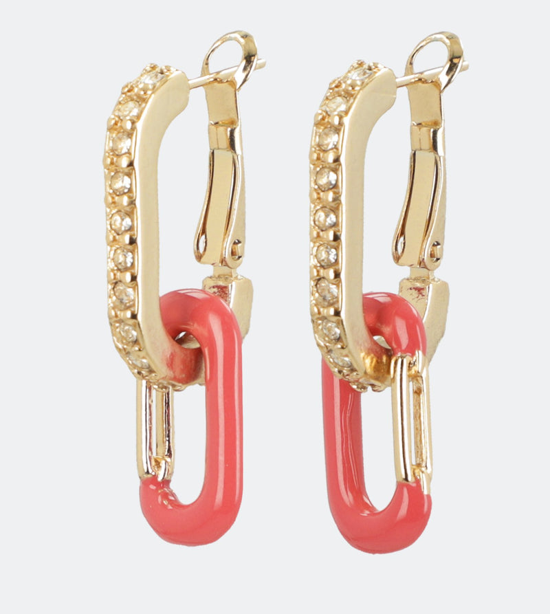 Gold plated carabiner earrings