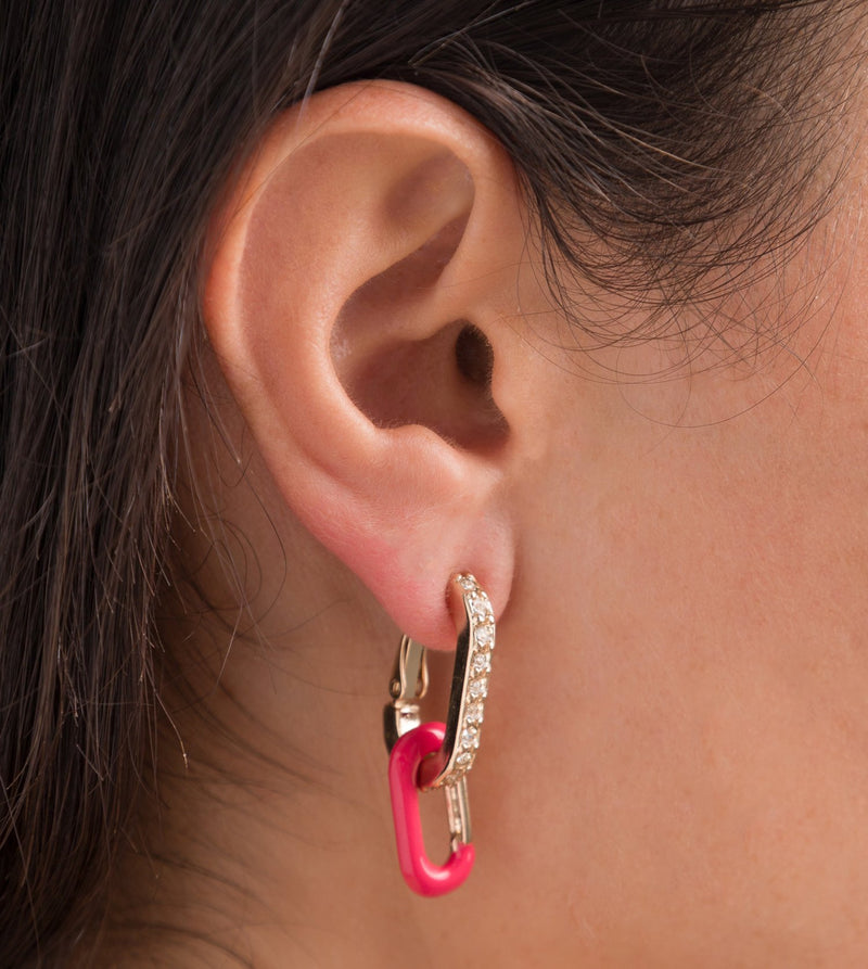 Gold plated carabiner earrings