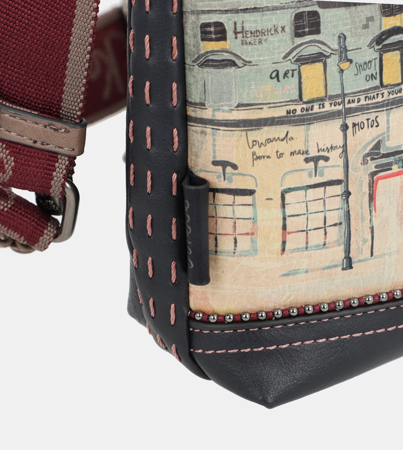 City Art crossbody bag with a pocket