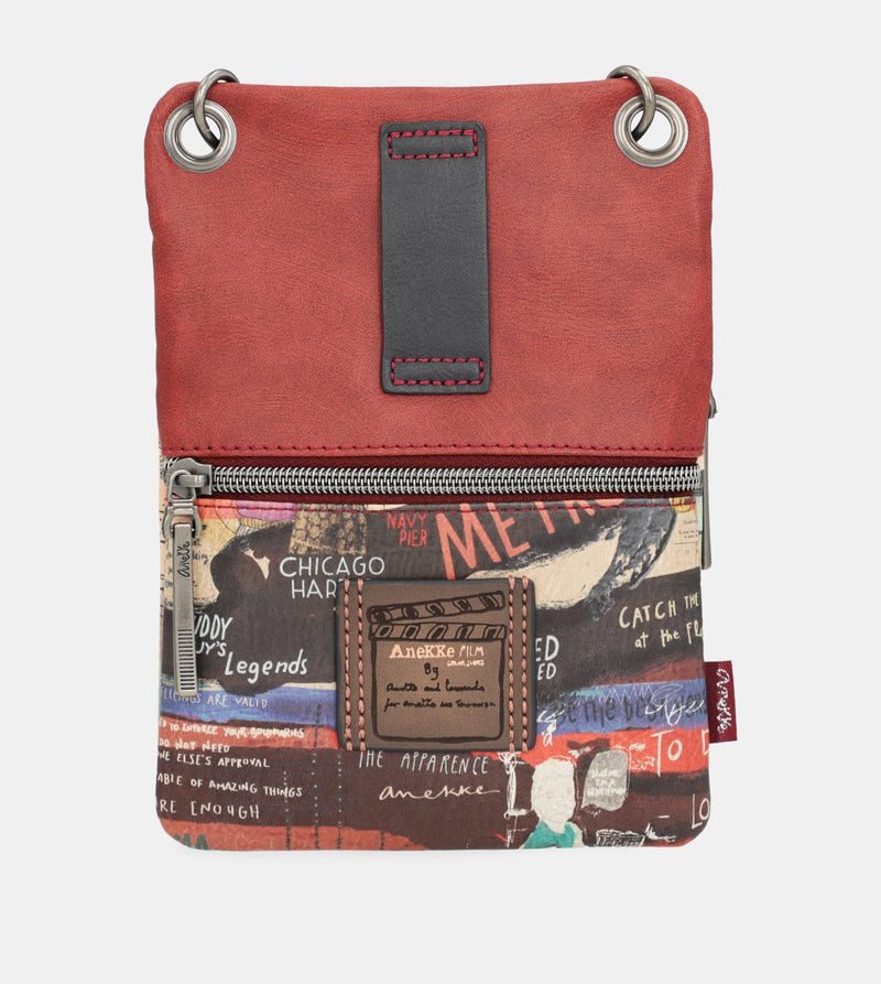 City Art mini crossbody bag with two compartments