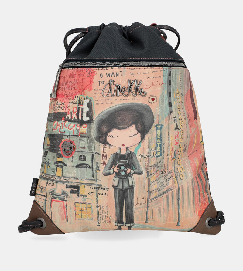 City Art cinch bag