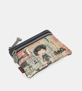 City Art purse with two zip closures