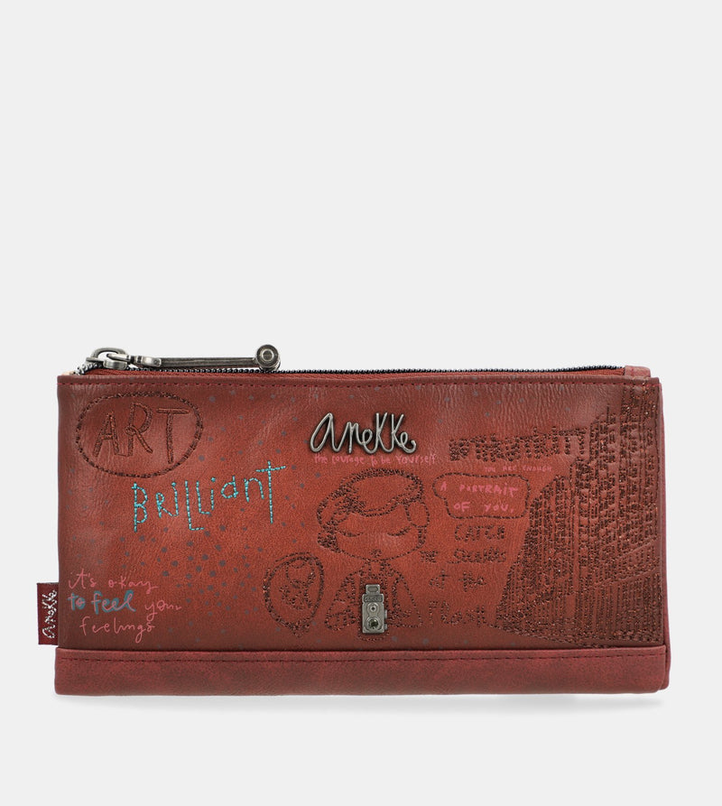 City Art flexible maroon wallet