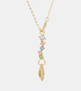 Gold plated Sunshine pendant with stones