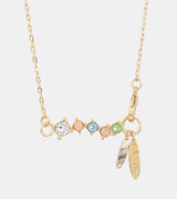 Gold plated Sunshine pendant with stones