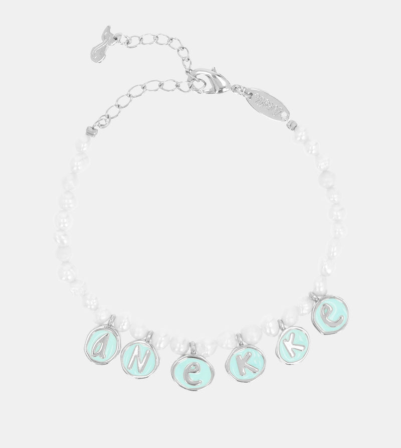 Pearl bracelet with silver plated stones Calm