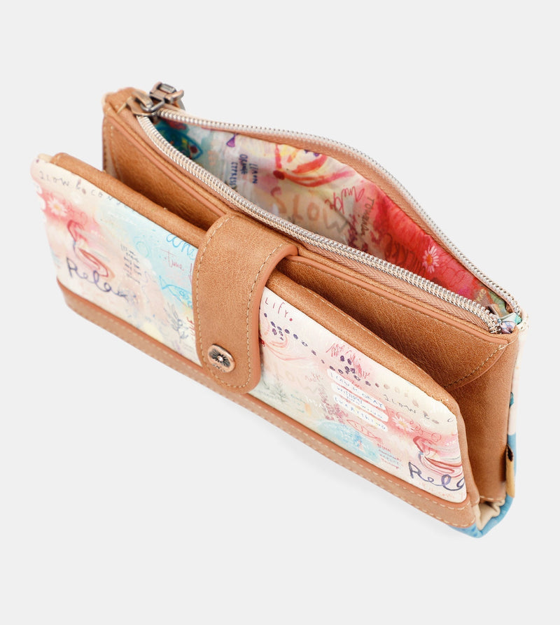 Mediterranean Large flexible fabric wallet