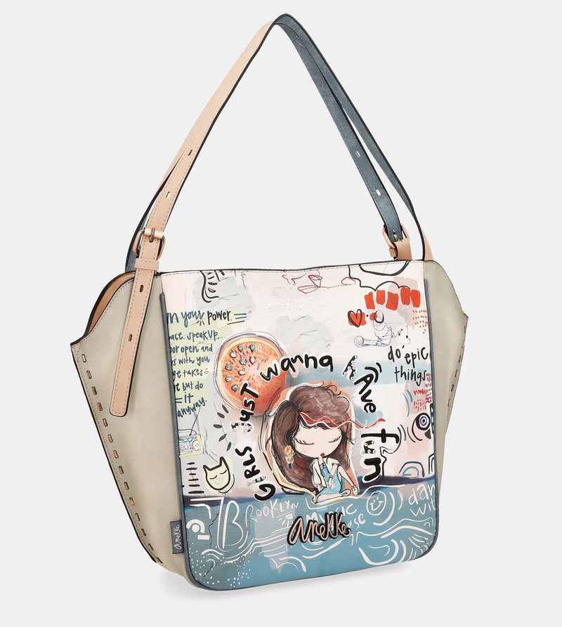 Fun & Music Oval Shopper bag