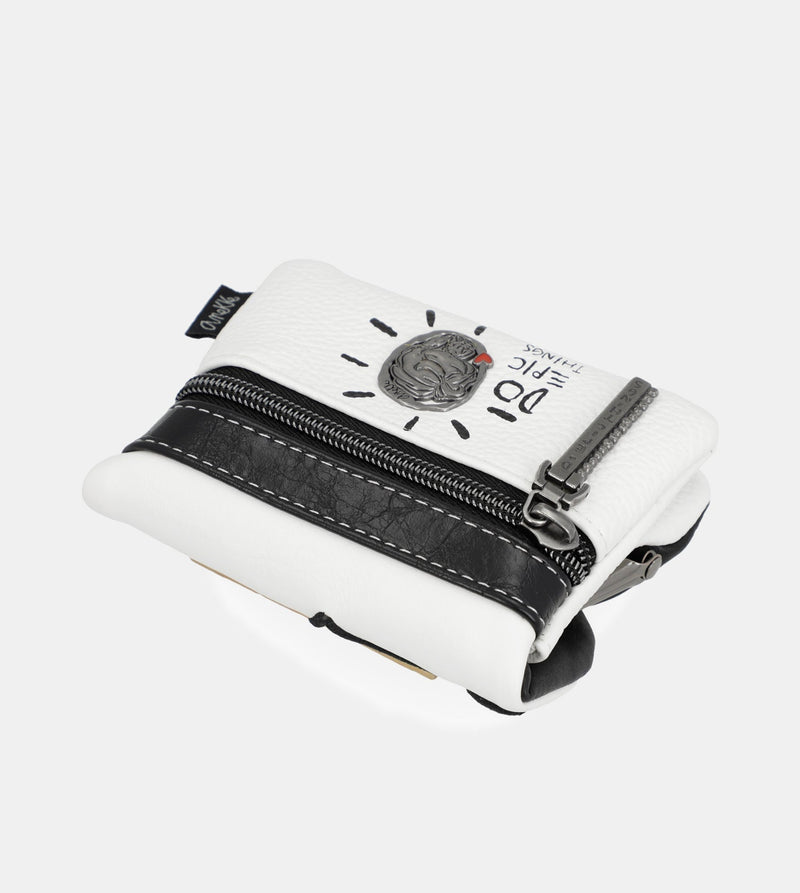White wallet with flap Energy