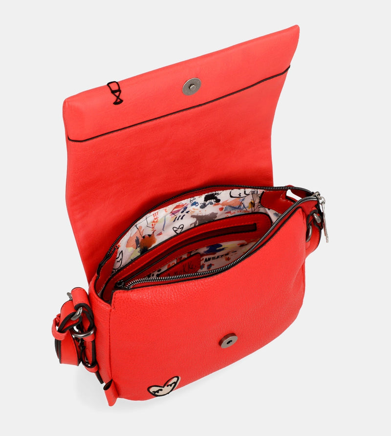 Energy red flap bag