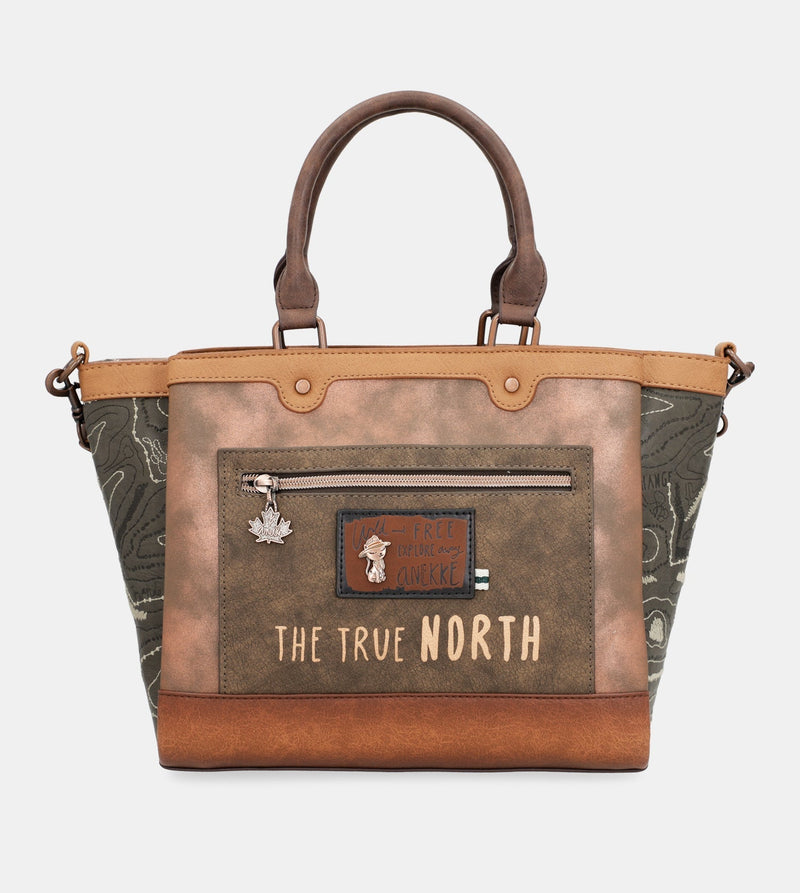 The Forest two handles bag with triple compartment