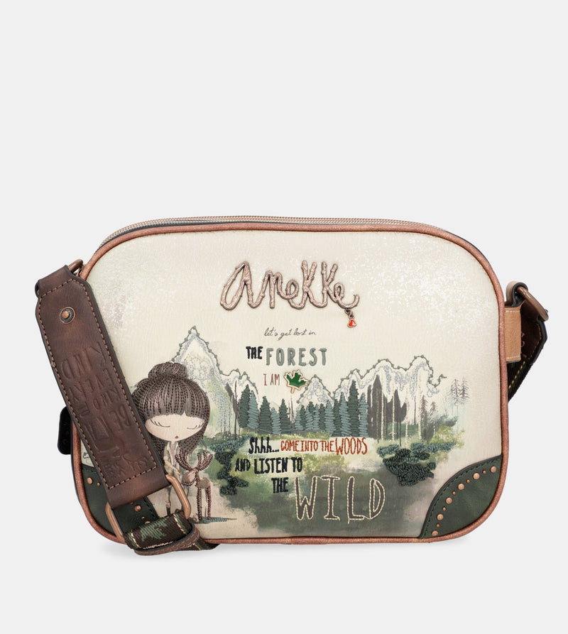 The Forest triple compartment messenger bag