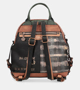 Wild black double compartment backpack