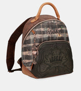 Wild green checkered backpack