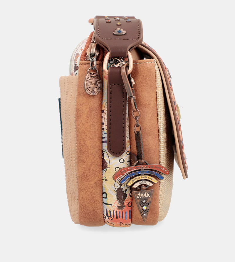 Menire crossbody bag with flap 3 compartments