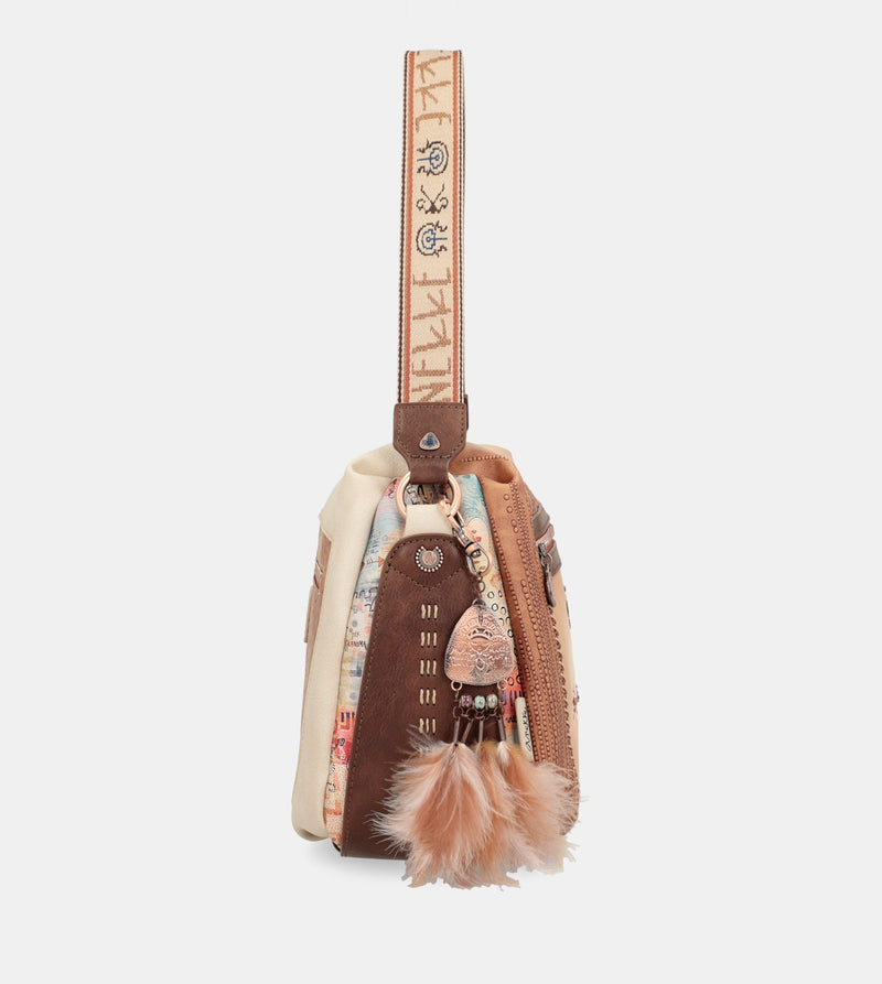 Tribe large crossbody bag with shoulder strap
