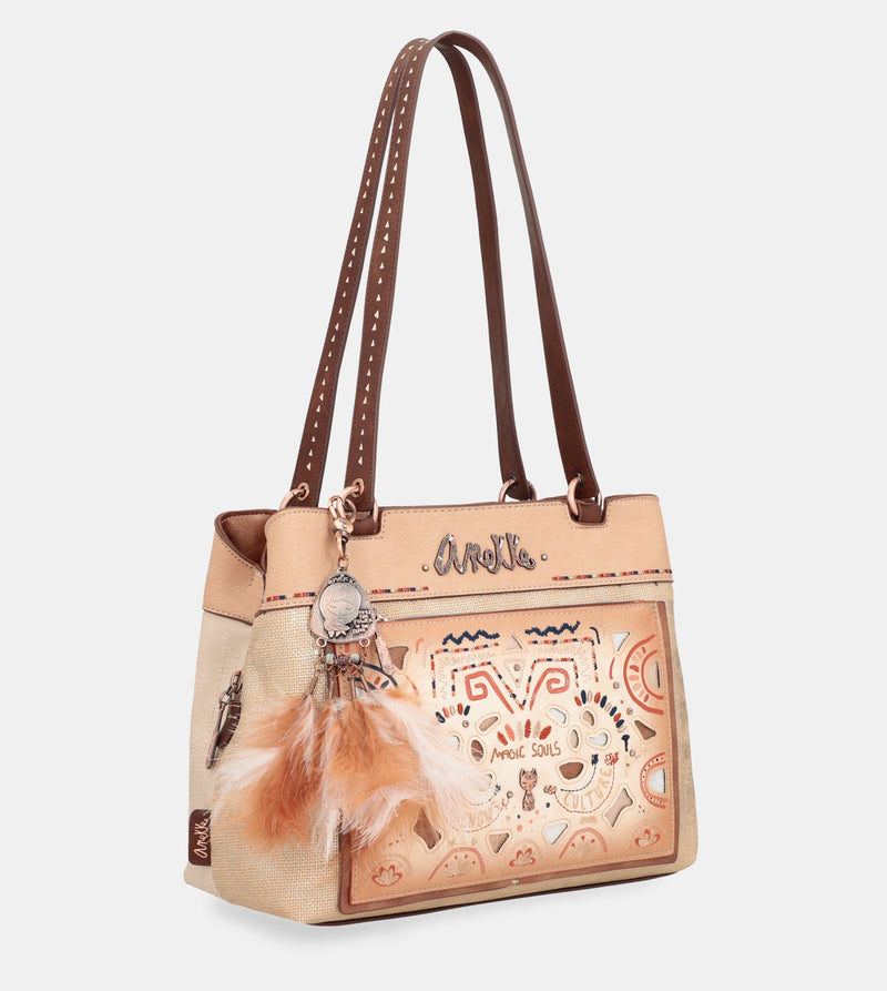 Tribe tote bag with 3 compartments