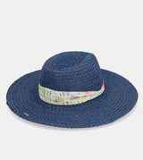 Navy blue raffia hat