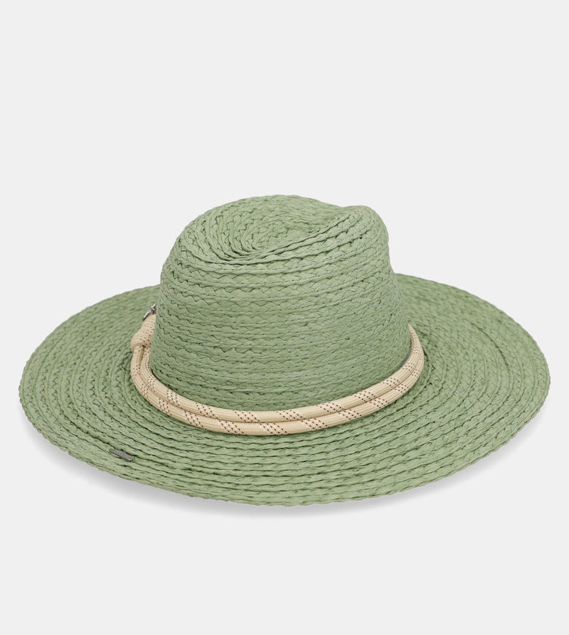 Green raffia hat