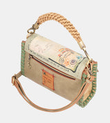Butterfly flap crossbody bag with shoulder strap