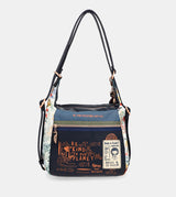 Nature Pachamama convertible crossbody bag into a backpack