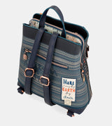 Nature Pachamama navy blue backpack with 3 compartments