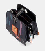 Contemporary Geometric 3 Compartment Shoulder Bag