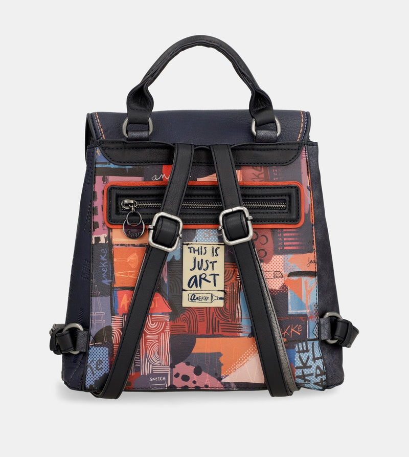 Contemporary flap backpack Contemporary
