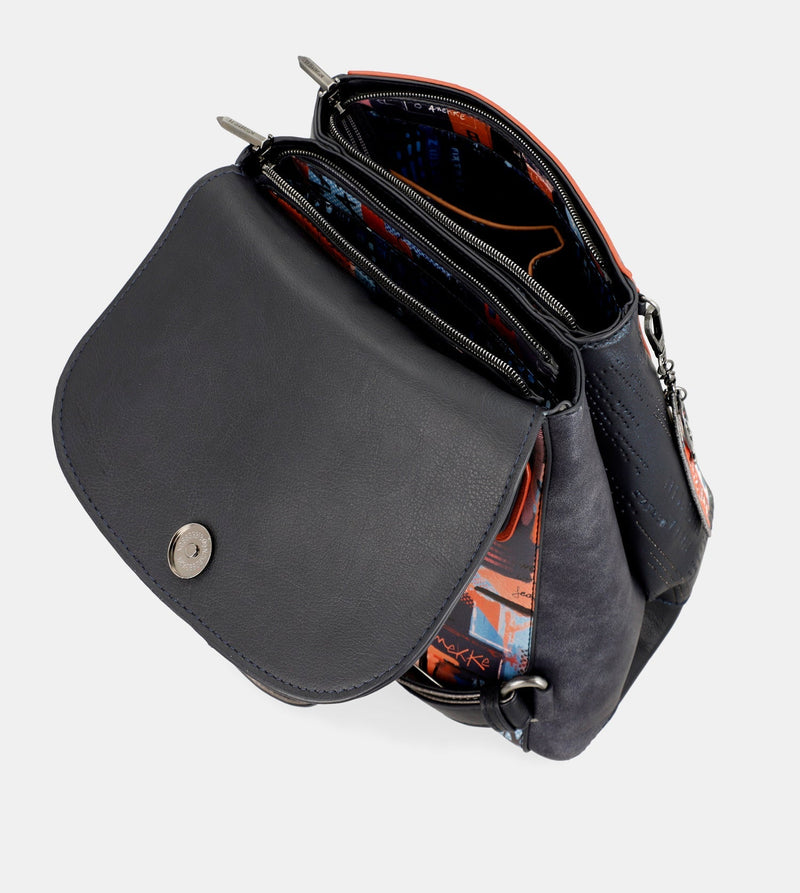 Contemporary flap backpack Contemporary