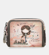 Peace & Love pink small coin purse