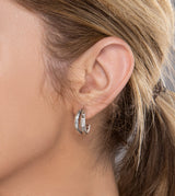 Silver Double Hoop earrings