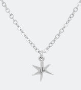 Silver Star pendant with an adjustable chain