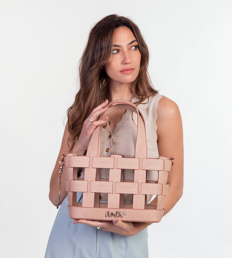 Slow Life vegan Leather basket bag