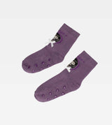 Beautiful purple socks with bow